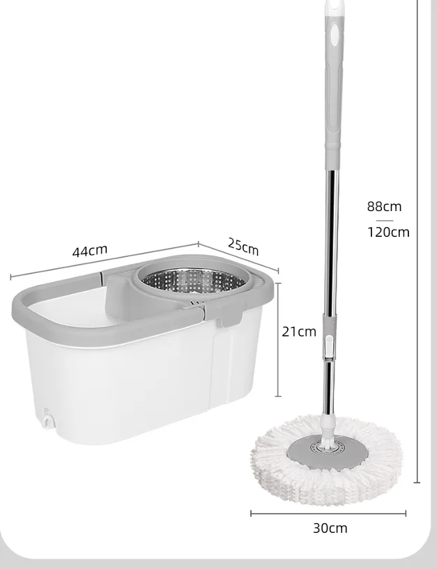 Top Sale Magic 360 Spin Cleaning Mop Set round Rotating Floor Mop with Handle Includes Dirty Water Depart Bucket