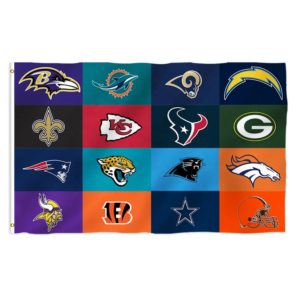 Wholesale 3x5 Usa NFL Customized Design Football Custom 3x5Ft Rugby All Team NFL Flag