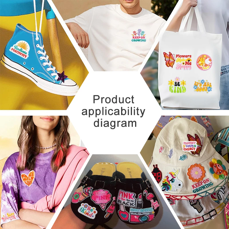 Wholesale Multi color embroidery Fabric Cloth Custom Patch Iron On Patch 3d Embroidered Patches