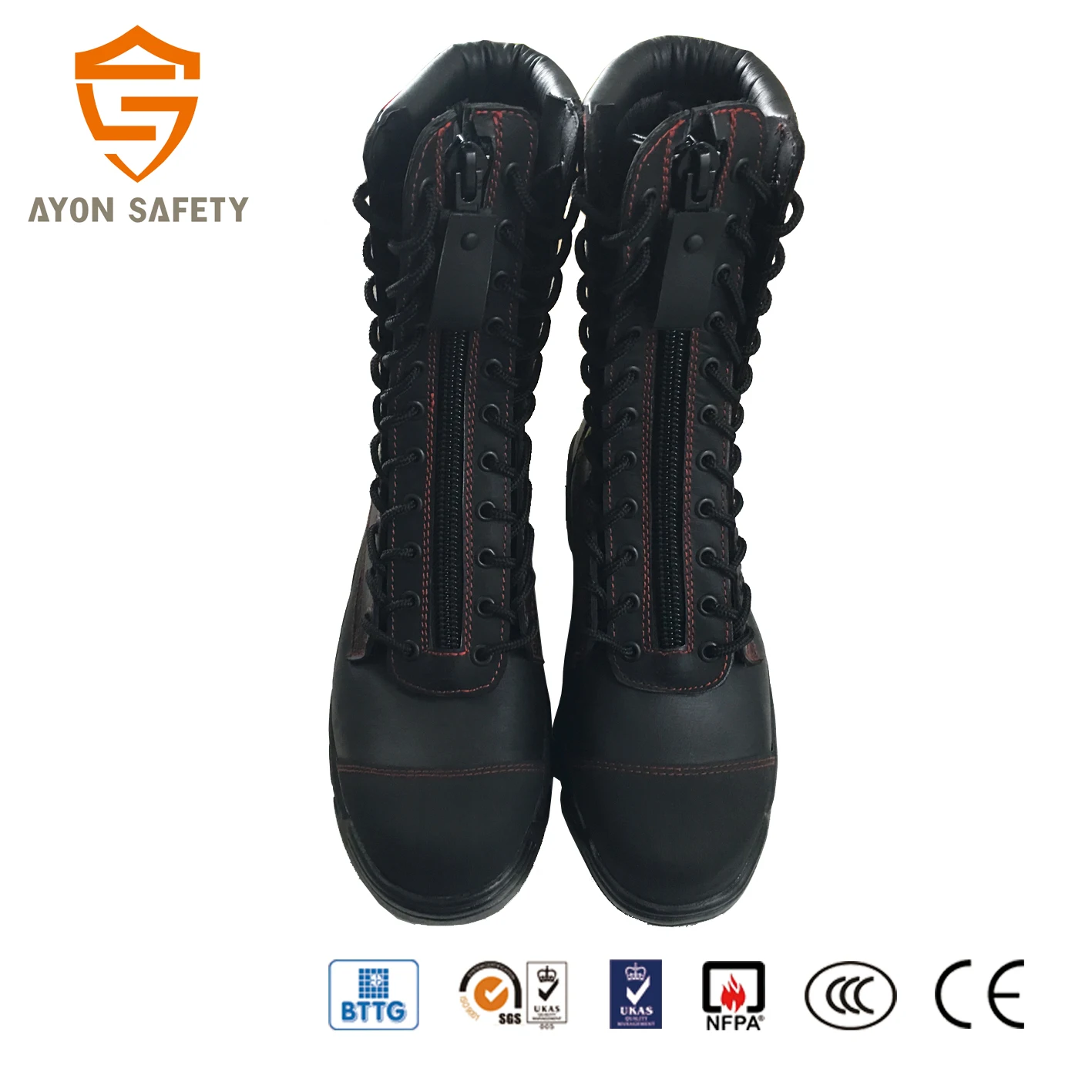 heat resistant boots leather firefighting boots for fireman