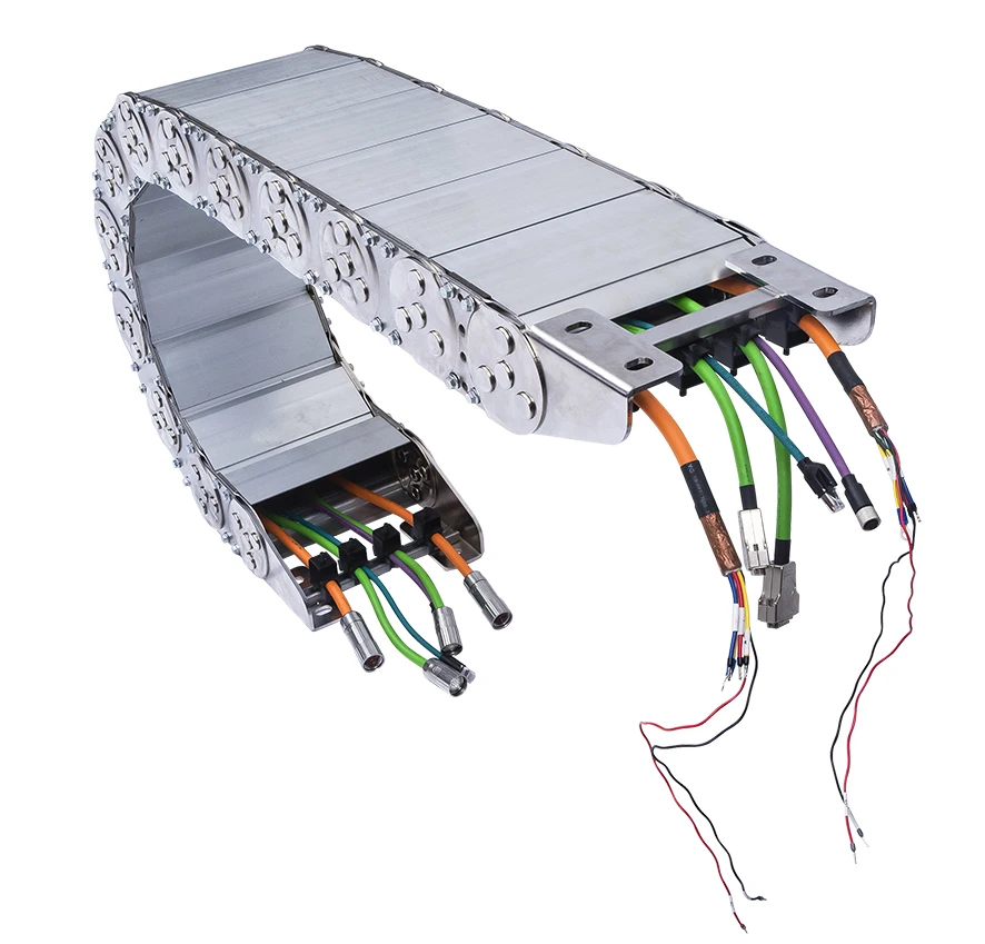 Long load weight duty steel material cable drag chain cable tray energy carrier hose chain