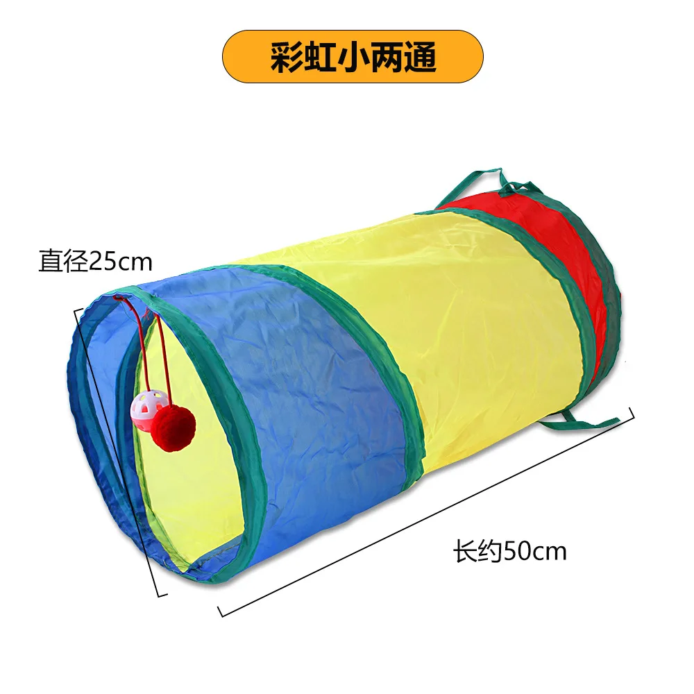 Wholesale Cat Tunnel Rainbow Rolling Totoro Nest Channel Runway Cats Tunnel Foldable Pet Cat Toys Kitty Pet Training