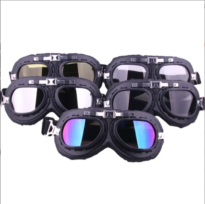 2022 Professional Retro Helmet Goggles Vintage Motorcycle Glasses Pilot Bike Goggle