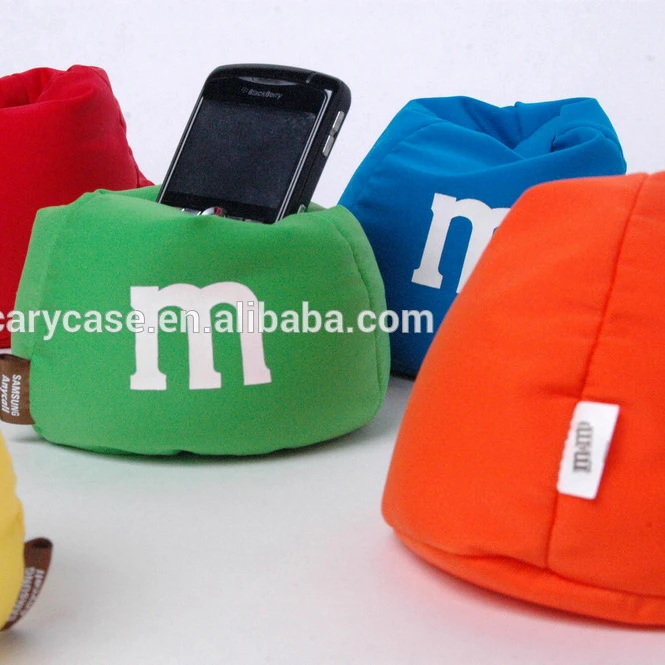 logo printed cellphone Stand Mobile Phone Bean Bag Holder