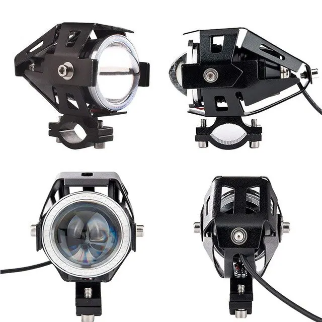 
New Design Angel Eyes Universal Spot Light Auxiliary Light Motorcycle led Light Motorbike Led Headlight 