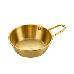 Kitchen Using Korean Stainless Steel Makgeolli Bowls Rice Wine Bowl With Handle