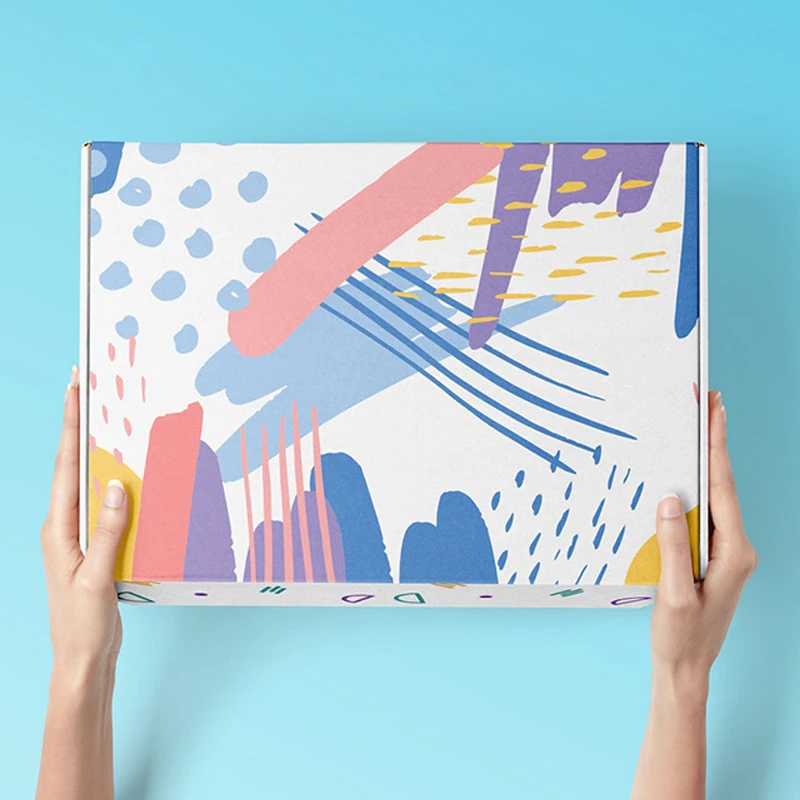 Custom Printed Gift Packaging Post Mail Box Tuck End White Corrugated Cardboard Paper Mailer Box