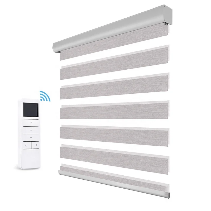 High Quality Remote Control Wifi Motor Smart Zebra Blinds Professional Blinds Production Automatic Control System Blinds