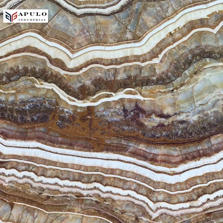 APOLOSTONE Tiger onyx Yellow Top Wall Style for  Home Decoration bookmatched Natural Color Material Origin Precious