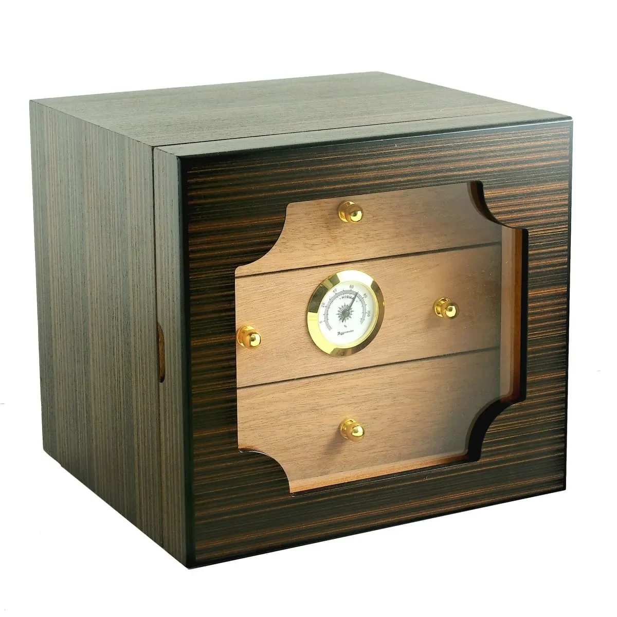 2024 New Customized Travel Glass Box  Wooden Box Cigar Humidor  With  Lowest Price