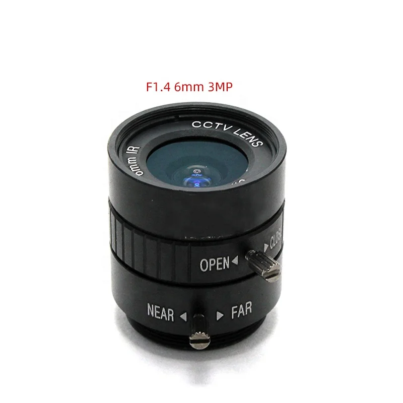 Industry Lenses Focal 6mm C Mount 3MP CMOS CCD OEM Accessories Surveillance Security CCTV Camera Lens