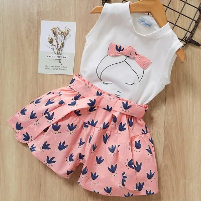 Girls Suits Summer Children Short Sleeve Teen Girl Clothes For Kids,Toddler Baby Girls Kids Clothing Sets