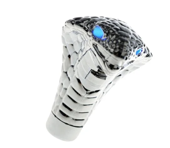 Bostar Universal Auto Car Manual Gear Shift Knob Stick Led Eyes Chrome Cobra Snake Cool Shift Lever For BMW Toyota Honda