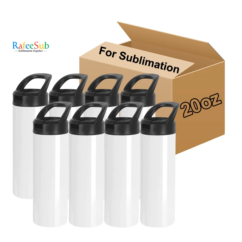 DIY Gift 20oz 20 oz Vacuum Insulated Travel Stainless Steel Blank Sublimation Sport Water Bottle with Portable Handle Straw Lids