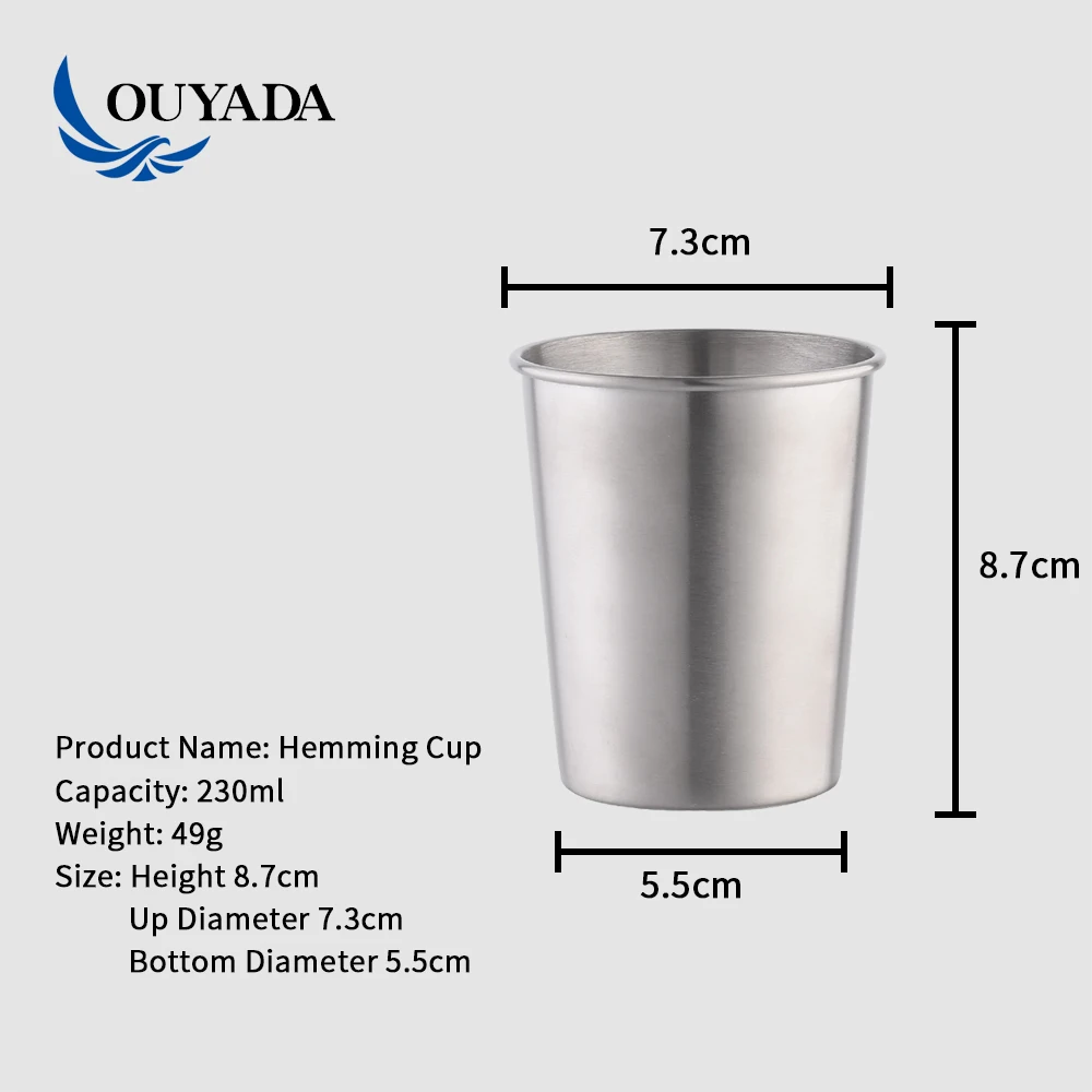 Factory Direct Promotional Small Frosted Stainless Steel Travel Stein Cups Unbreakable Coffee Ice Cold 250ml Beer Mugs for Party