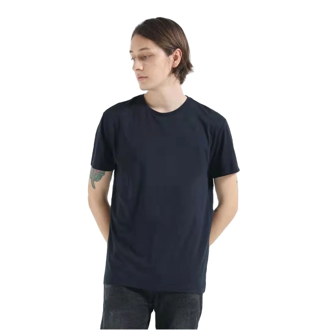 Однотонная футболка из 70% полиэстера, лен, г/кв. М