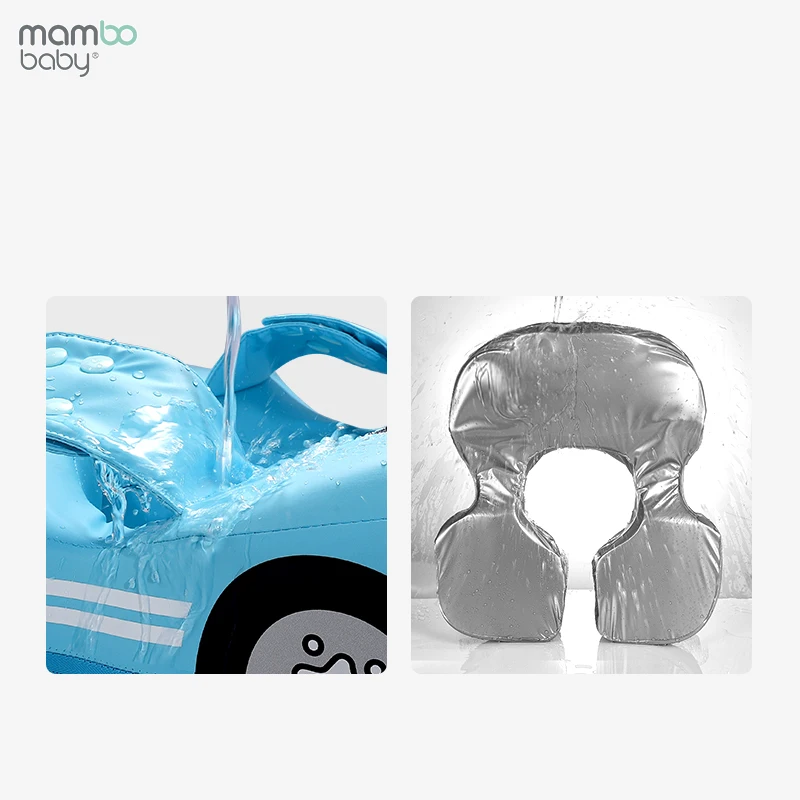 Mambobaby 2022 new design car toddler infant  waist baby float for swimming pool bathtub babyspa seashore