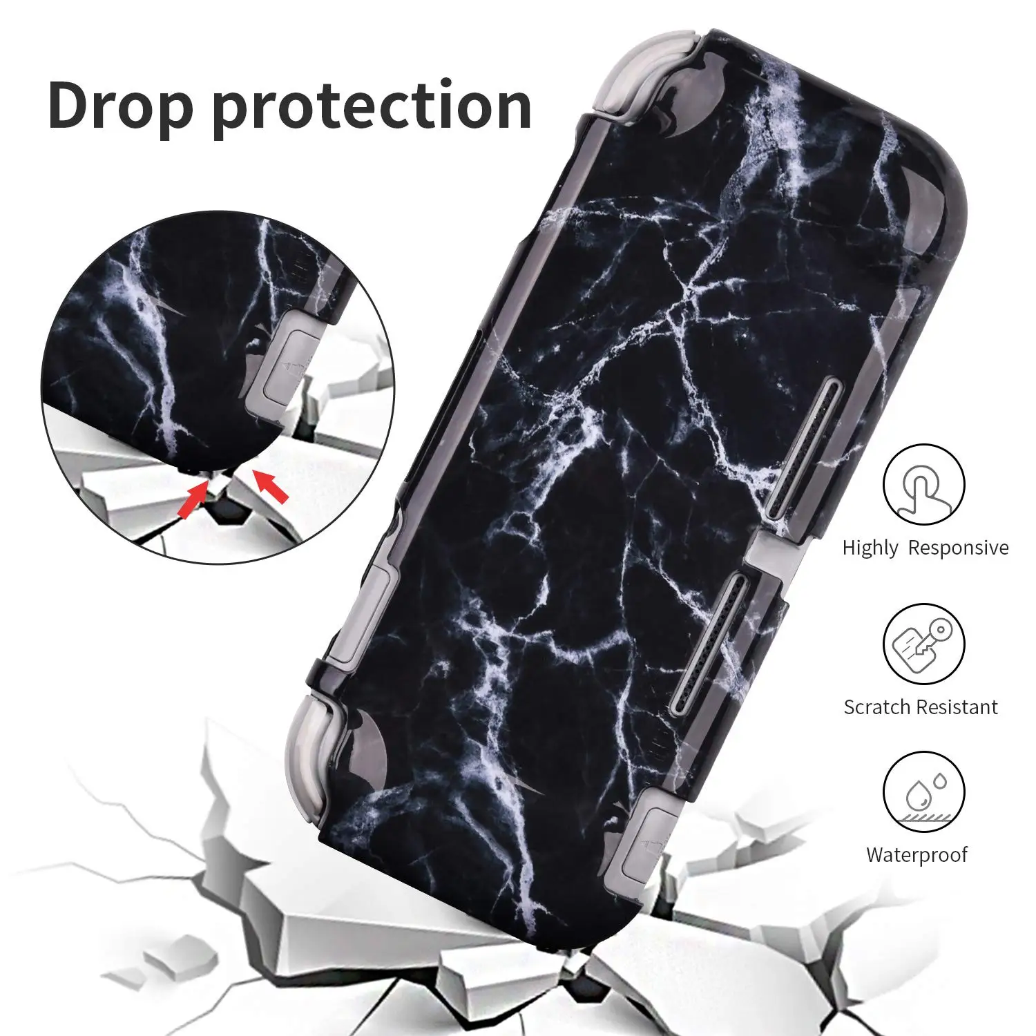 TPU Case for Nintendo Switch Lite, TPU IMD Printing Protective Case for Nintendo Switch Lite Game Console Accessory