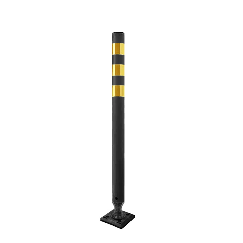 Road Safety Flexible Warning Post With Rubber Base Road Bollard Reflective Delineator Post Road Traffic Marker Post Bollard
