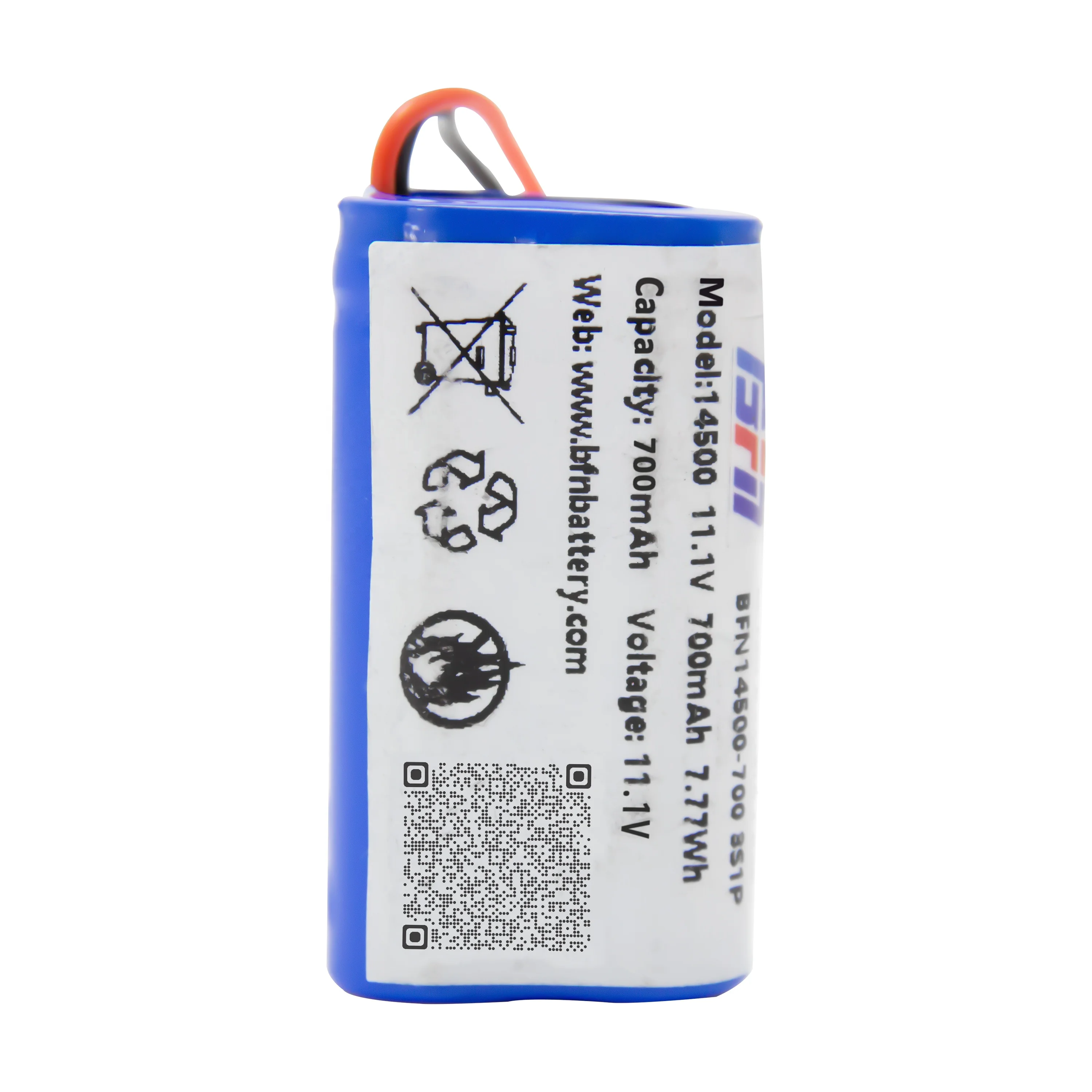 Battery Pack 3S1P 14500 AA szie 11.1V 12V  0.7Ah 0.8Ah  BFN Lithium batteries