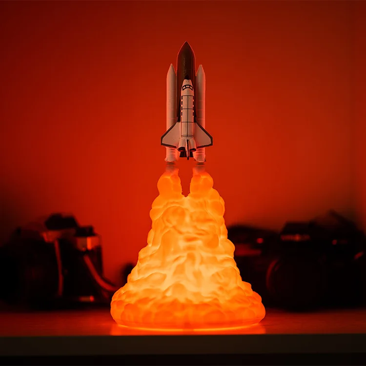 Night Light Space Shuttle Lamp 3D Print Rocket Lamp For Home