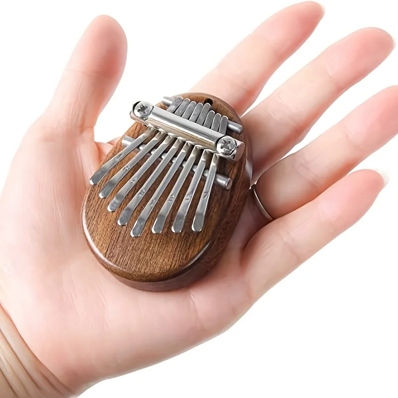 8 Keys Mini Kalimba Thumb Piano Portable Exquisite Finger Harp Easy-to-Learn Musical Mbira Instrument Beginner Kids Adult Gift