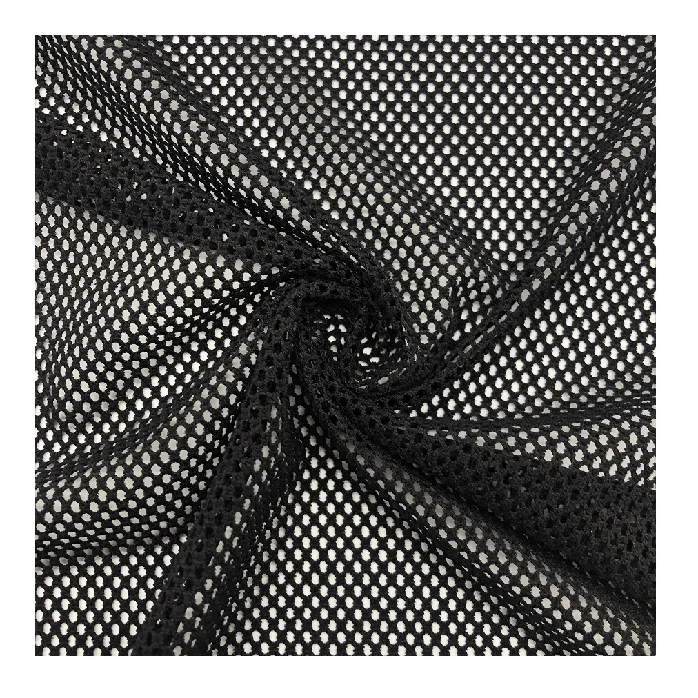 xinxian ODM OEM supplier textured hole mesh textile bikini fabric nylon spandex swimwear swimsuit custom fabricas de telas
