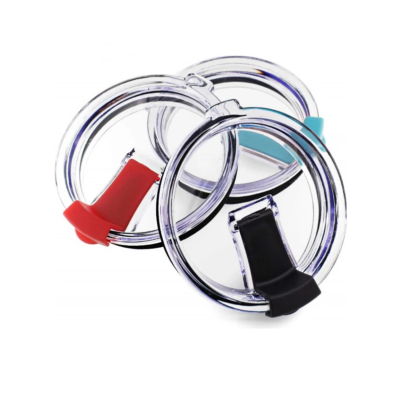 Custom Spill Proof Plastic Lids 20oz 30oz Flip Cover Tea Coffee Mugs Cap Pull-ring Lids Water Tumbler Leak Proof Lids