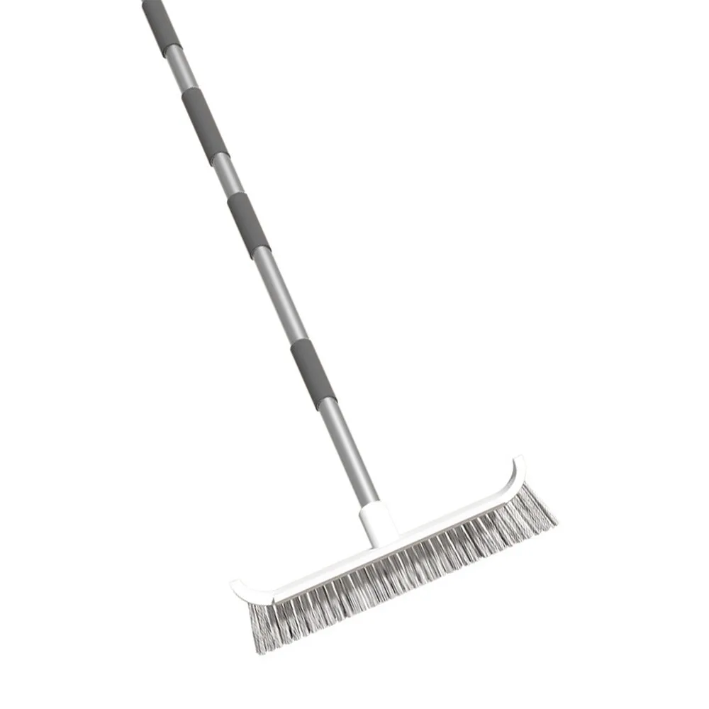 Floor Scrubbing Brush with Long Handle Stiff Bristle Adjustable Angle No Blind Spots Cleaning Floor Tile Bathroom Scrubber