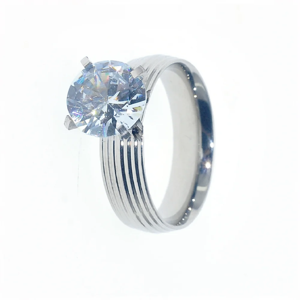 High Quality Wedding Ring Zircon One Stone Finger Rings Oval diamond Engagement Jewelry For Women On Wholesale