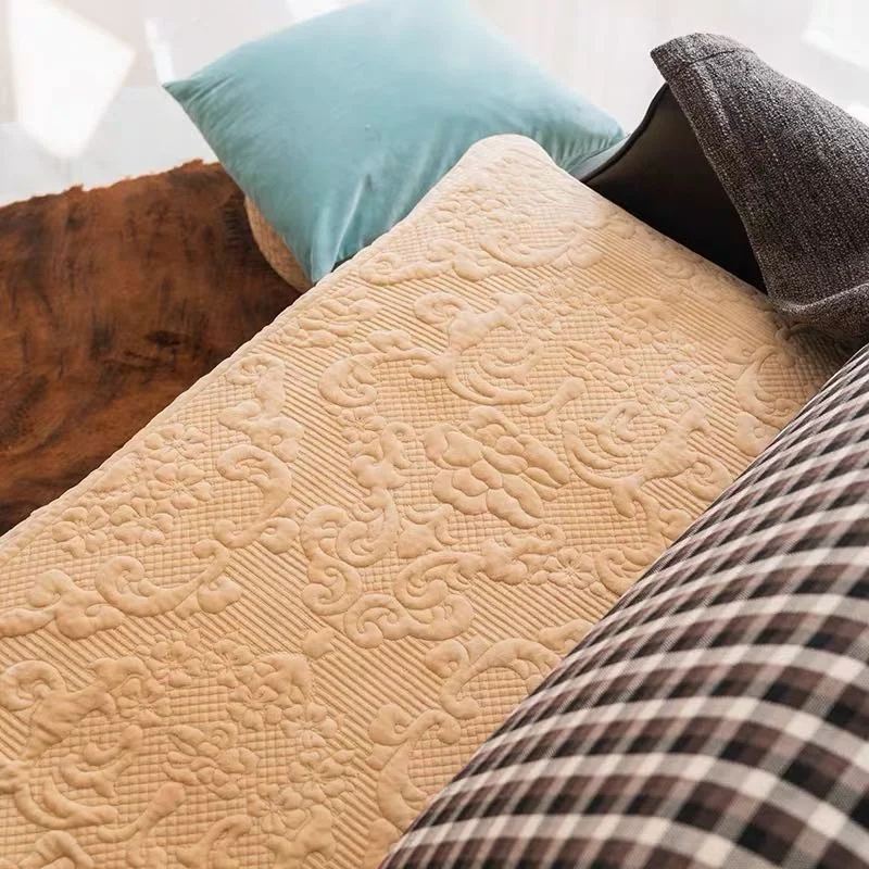 Cotton sofa cover four seasons universal chaise  u-shaped custom patterned sofa cushions