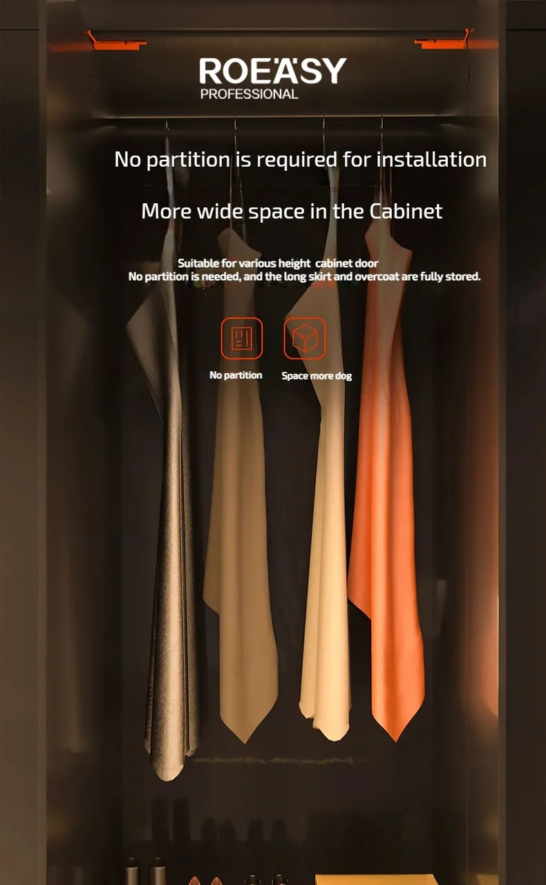 ROEASY Automatic push to open door damper for cabinet door without handle 110 degree large wide open 60% touch area push to open