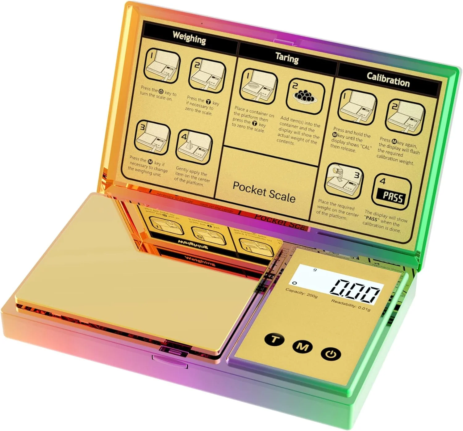 High Accuracy Professional Mini Scales 0.01 x 200g Digital Pocket Scale Balance Jewelry Weighing Scale