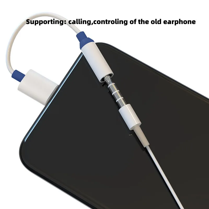 Support music calling and wire control digital audio adapter 0.1m AUX cable USB C to 3.5mm earphone Adapter