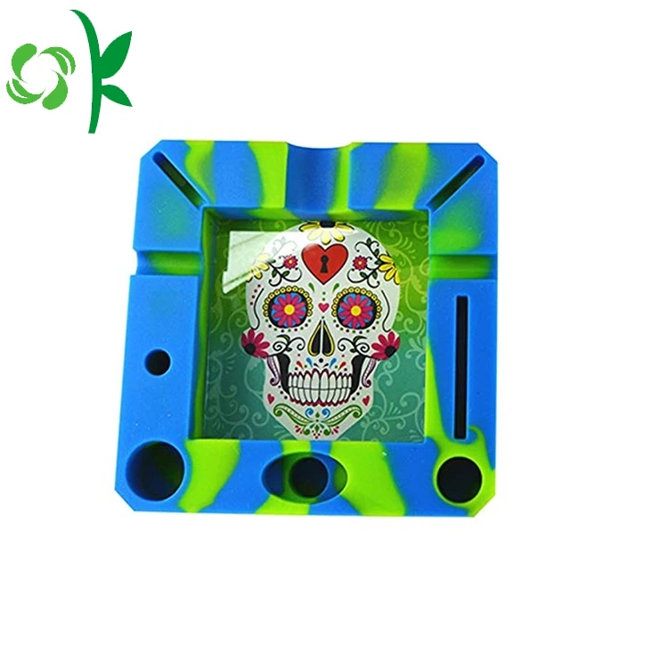 Модная трендовая мягкая силиконовая пепельница OKSILICONE многоразовая Экологически чистая