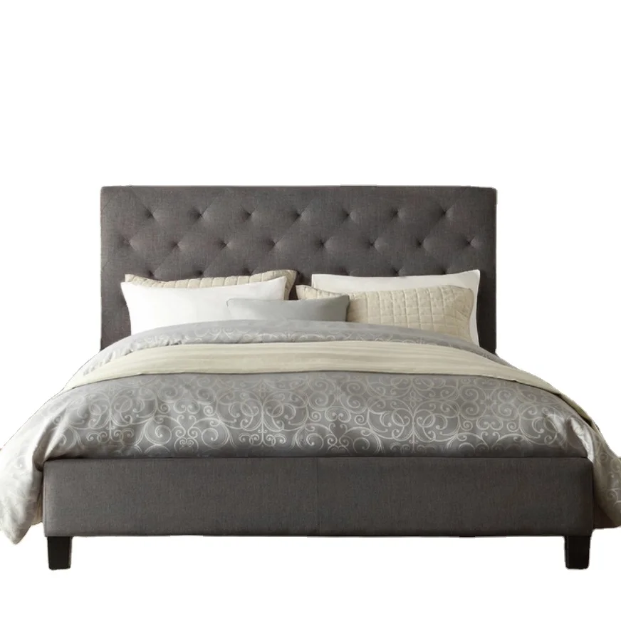 Professional manufacture cheap Upholstered Double Bed Modern Bed Luxury Bed King Size