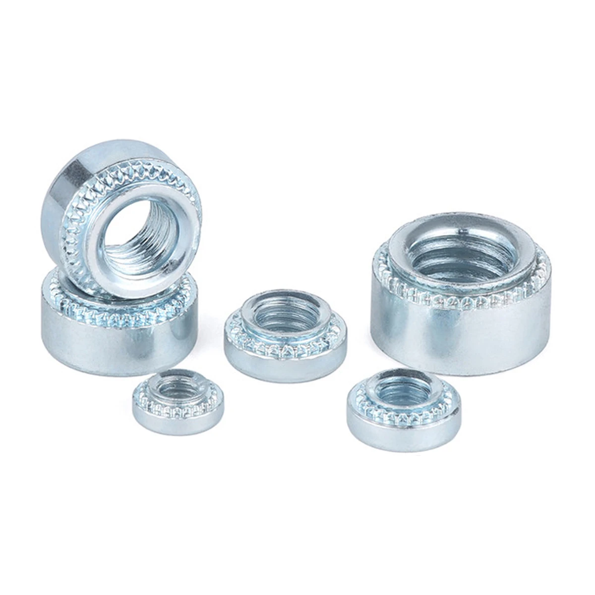 S-M8 Quality Galvanized Carbon Steel Self-Clinching Nut Press Rivet Locking Nuts for Panel Fasteners