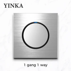 YINKA Boutique Роскошные Серебристые Металлические матовые огни управления двойной Австралийский выключатель вентилятора