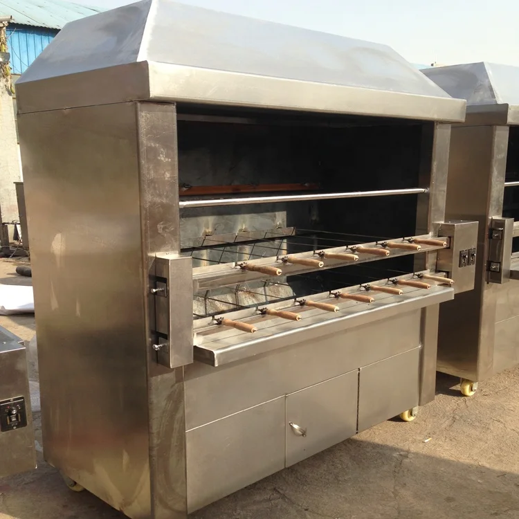 Natural Gas Smokeless Brazilian Churrascos machine skewer machine
