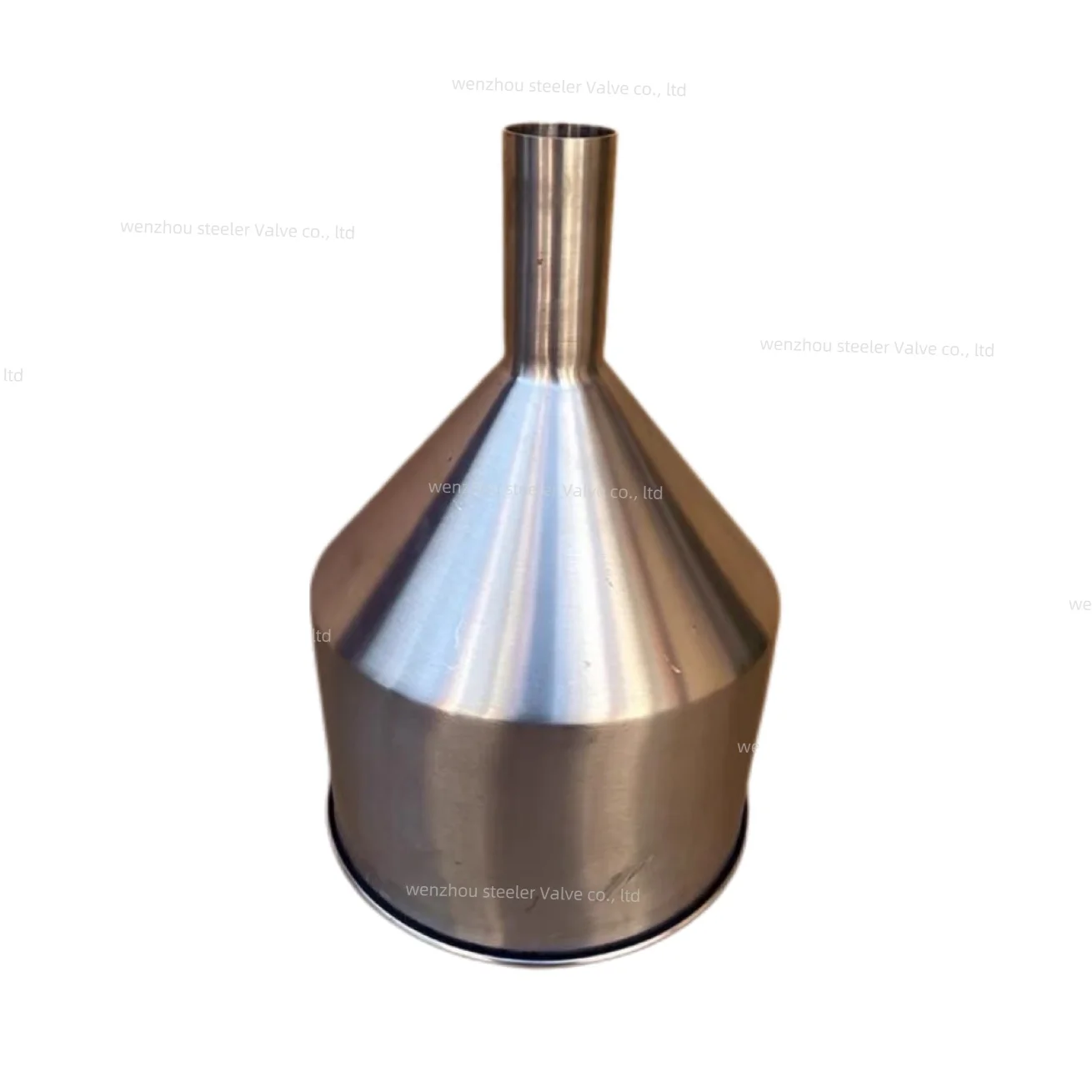 Fine stainless steel SS304 316L sanitary grade discharge hopper with straight pipe