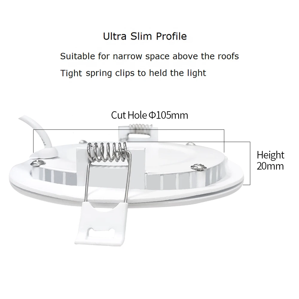 4 inch Surface mounted 12mm thickness  ultra slim round 9 watt led panel light