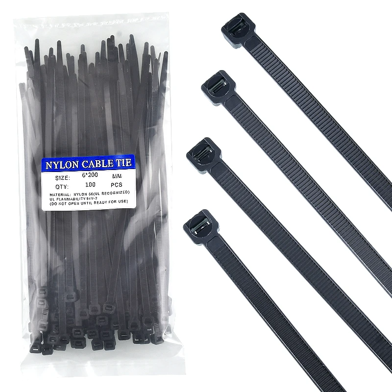 1000 pcs self-locking 2.5mm  Nylon 66 cable ties plastic zip tie wrap