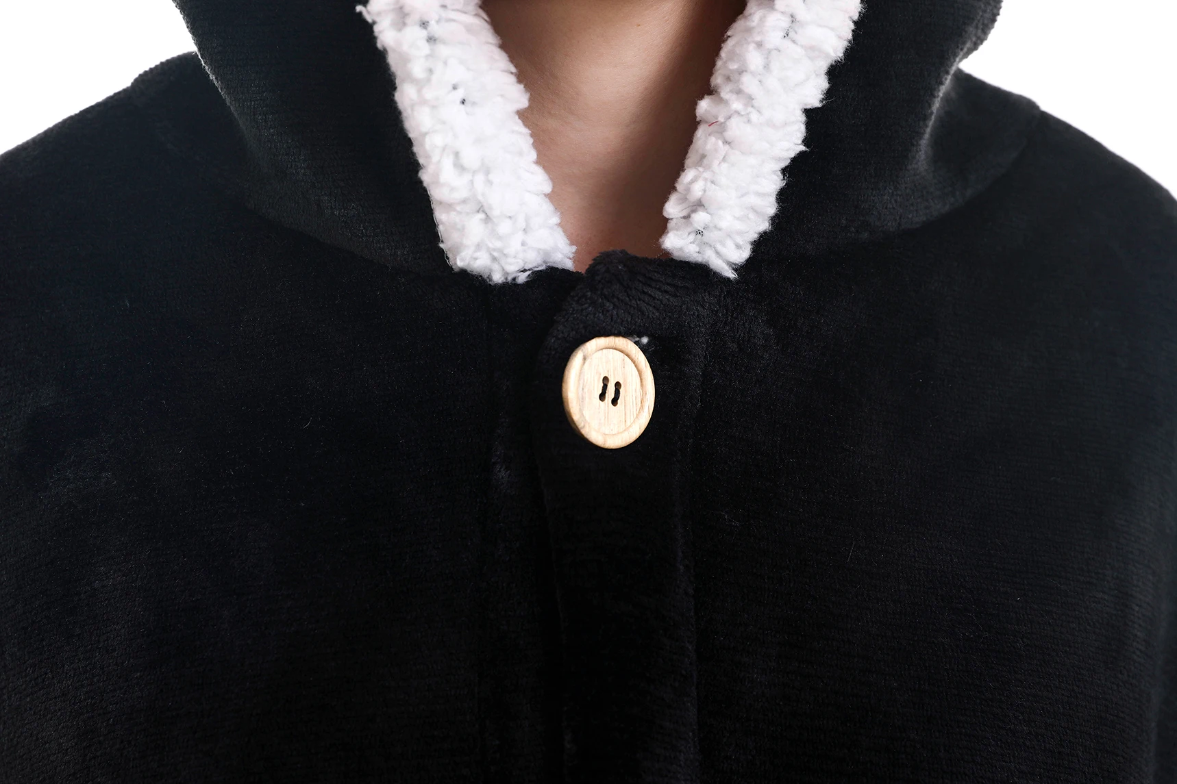 Women Men Open Front Flannel Fleece Hooded Poncho Blanket Shawl Capes Sweater Long Wearable Cloak