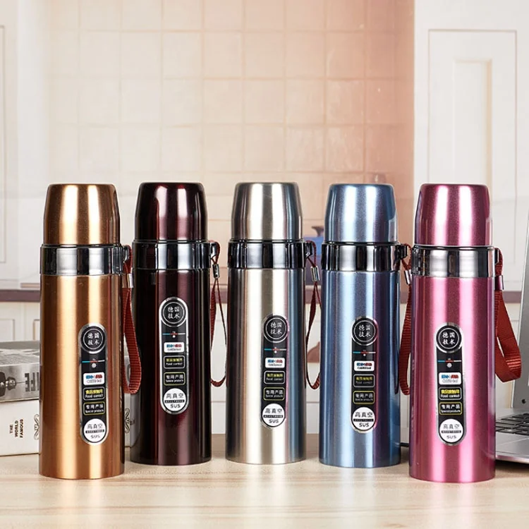 
Custom Double Wall BPA Free Vacuum Insulated thermos Water Bottle with Handle 