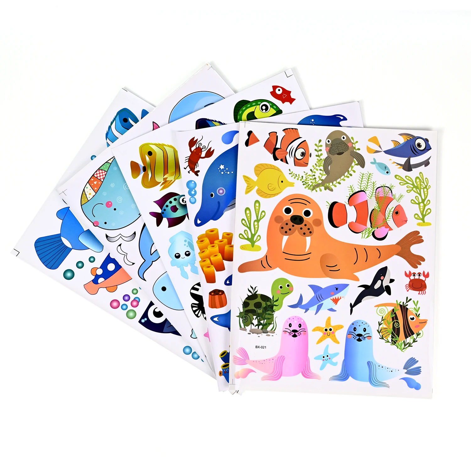 glass door Fresh seafood supermarket  Fresh seafood shop raw fish prawns advertising sticker poster decorative painting