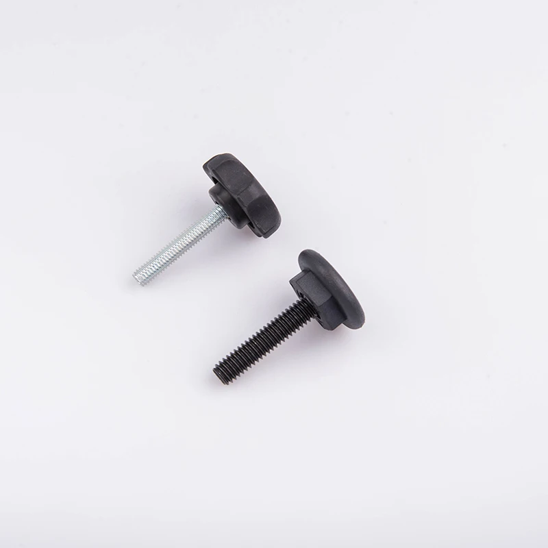 custom made galvanized carbon steel fine thread thumb screw with plastic head