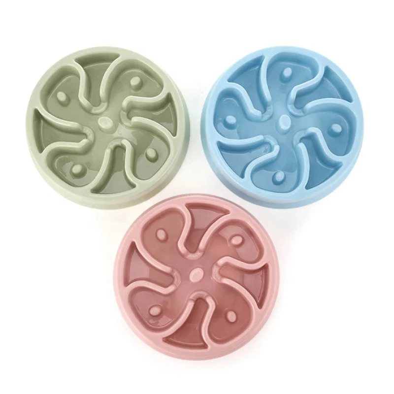 candy color modern  slow feeder dog bowl dog water bowl  slow eating pet bowl