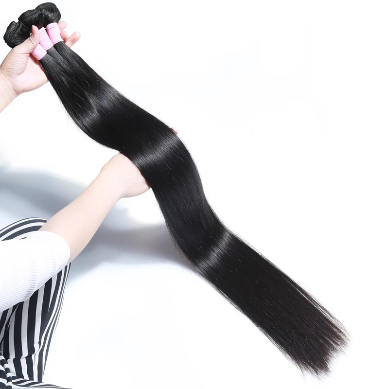 Китайские поставщики необработанные 10 А 100% натуральные волосы пучок натуральных волос 30 дюймов 40 выровненные шелковистые прямые пучки 9A для