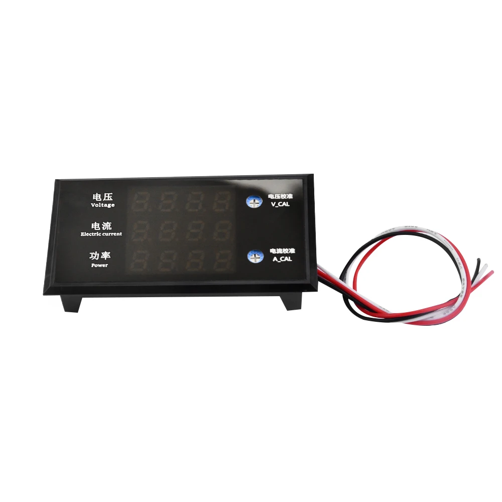 5000W DC8-12V 10A Вольтметр Амперметр 4 бит цифровой дисплей напряжения тока измеритель мощности 3 в
