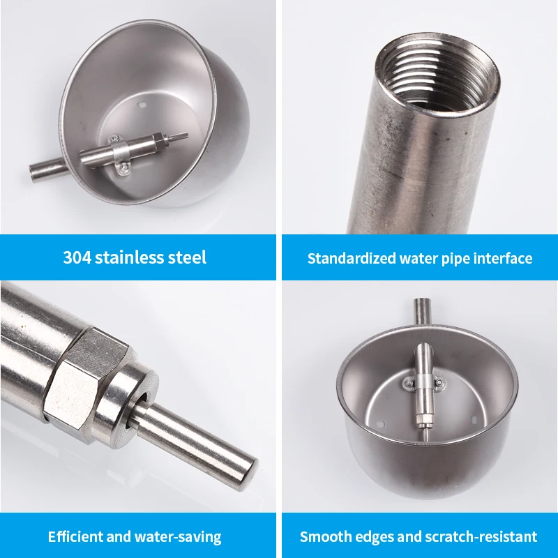 Поилка из нержавеющей стали для свиней, утолщенный автоматический питьевой фонтан для свиней, оборудование для фермы, 304